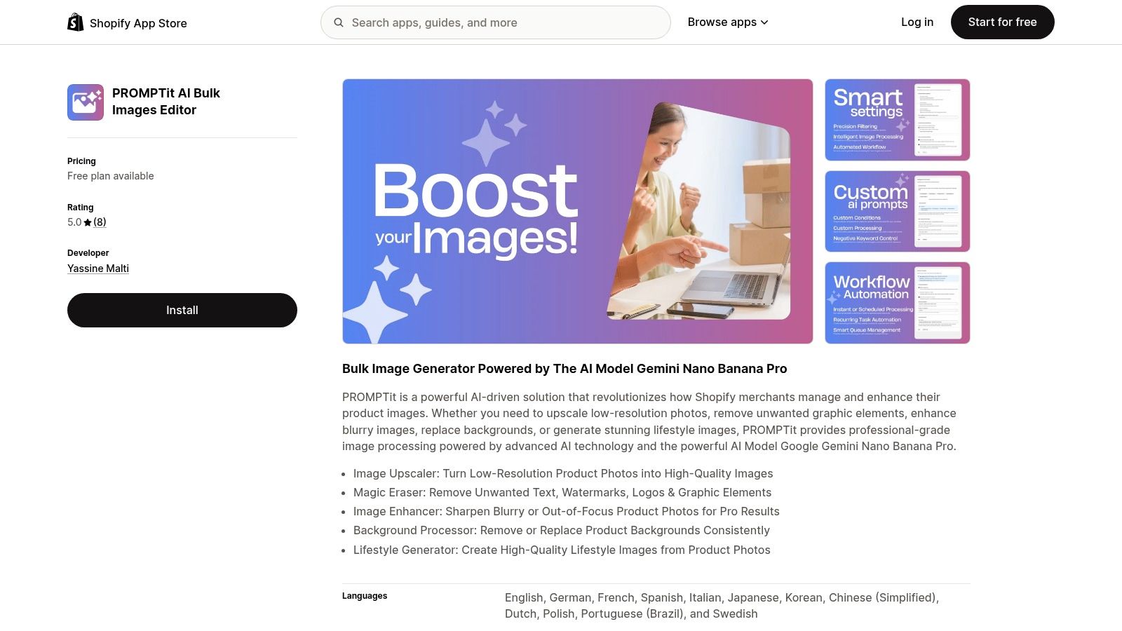 PROMPTit AI Bulk Images Editor for Shopify