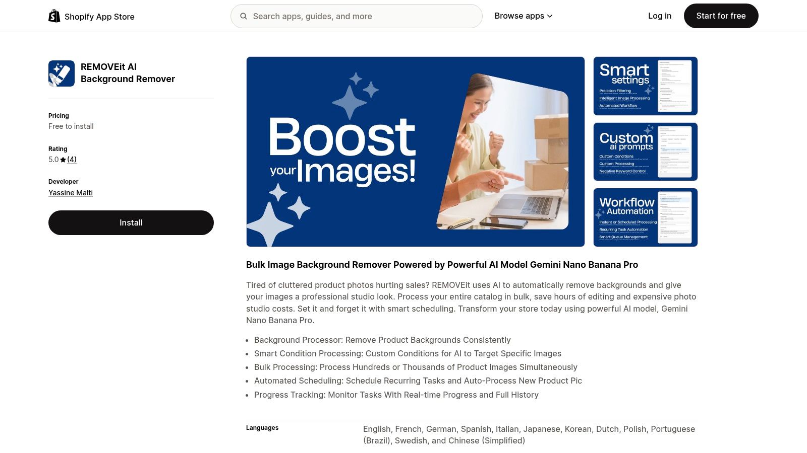 REMOVEit AI Background Remover for Shopify