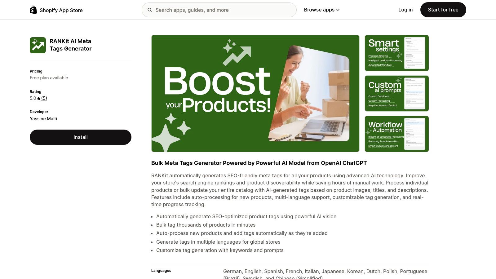 A white upward-trending zigzag arrow with three stars on a dark green background, symbolizing improvement or growth.