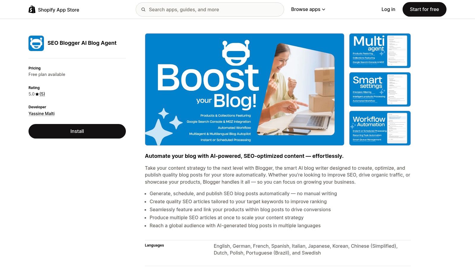 Screenshot from https://apps.shopify.com/blogger